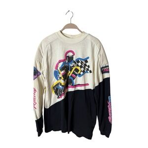 Vintage Skidoo sz Medium long sleeve graphic shirt rotax engine‎ padded shoulder